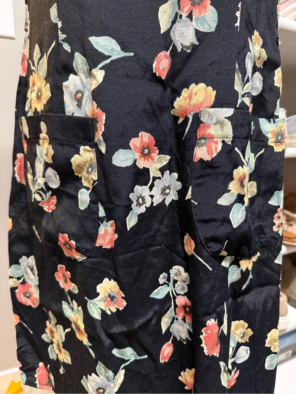 Express Floral Rayon Button Side Dress | 90s Grunge Cottagecore | Size S - Picture 3 of 6